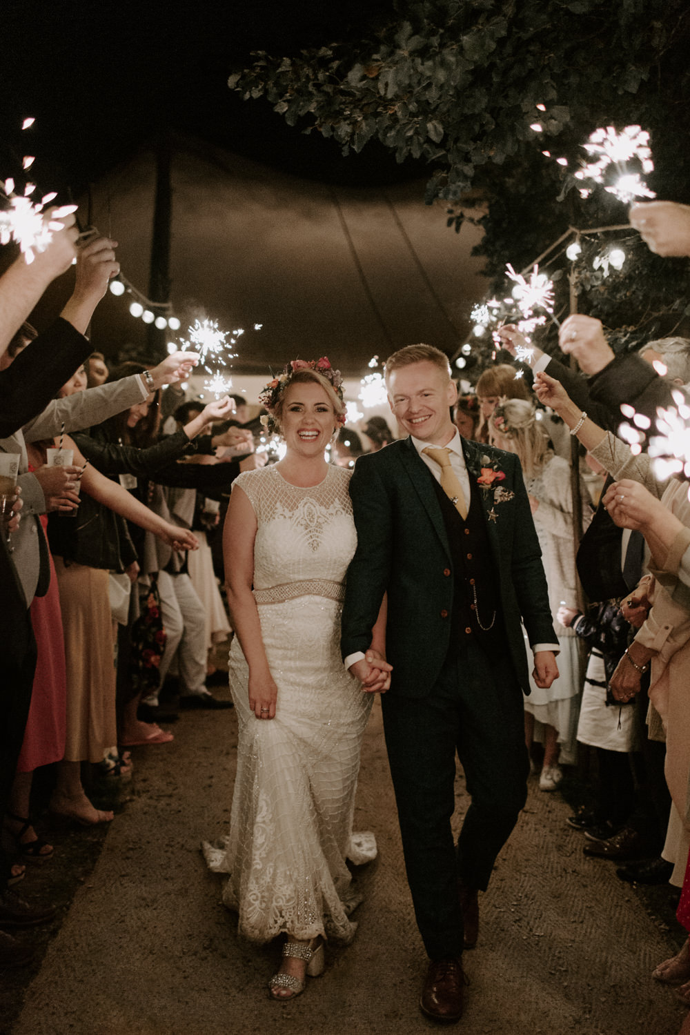 Sparkler Send Off Exit Dreys Wedding Grace & Mitch Photo & Film