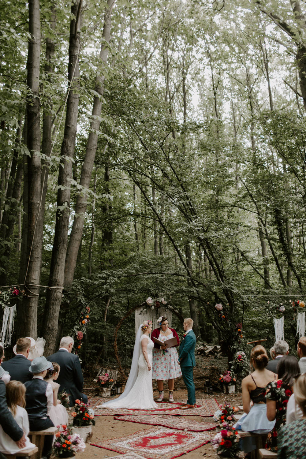 Woodland Ceremony Outdoor Dreys Wedding Grace & Mitch Photo & Film