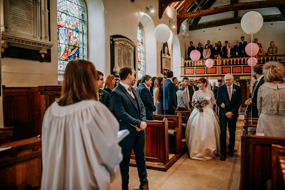 Helium Balloon Aisle Decor East Riddlesden Hall Wedding M and G Photographic