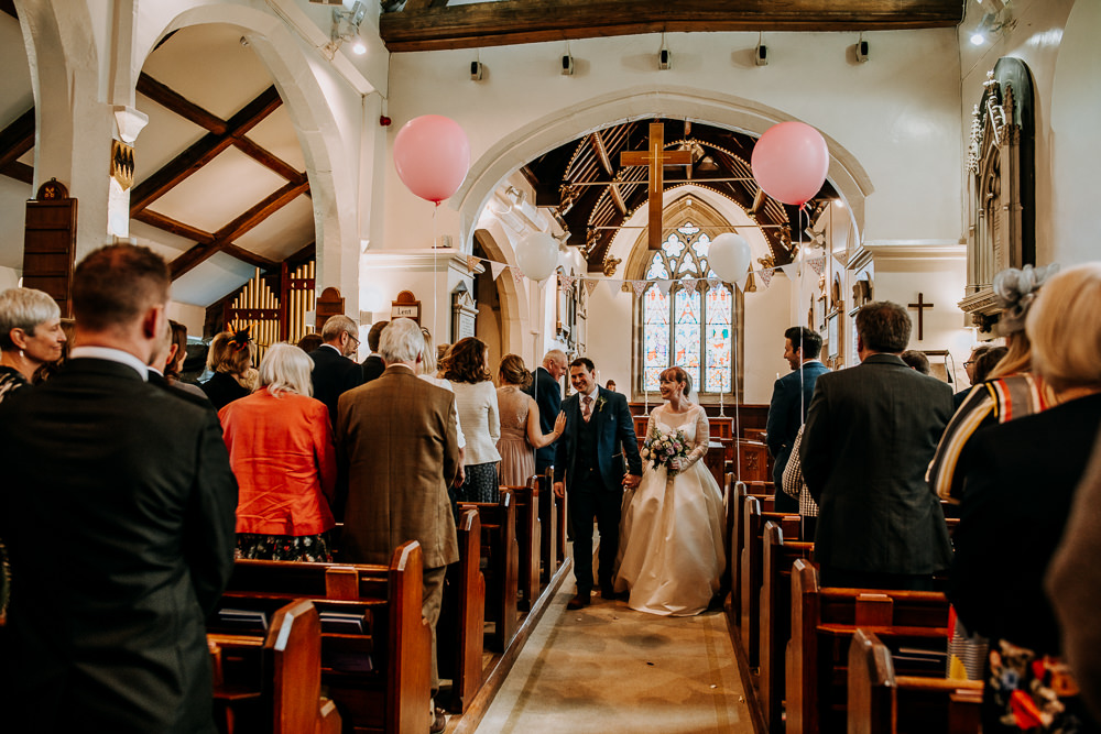 Bride Bridal Full Skirt Lace Long Sleeve Dress Gown Blue Tweed Suit Groom Veil East Riddlesden Hall Wedding M and G Photographic
