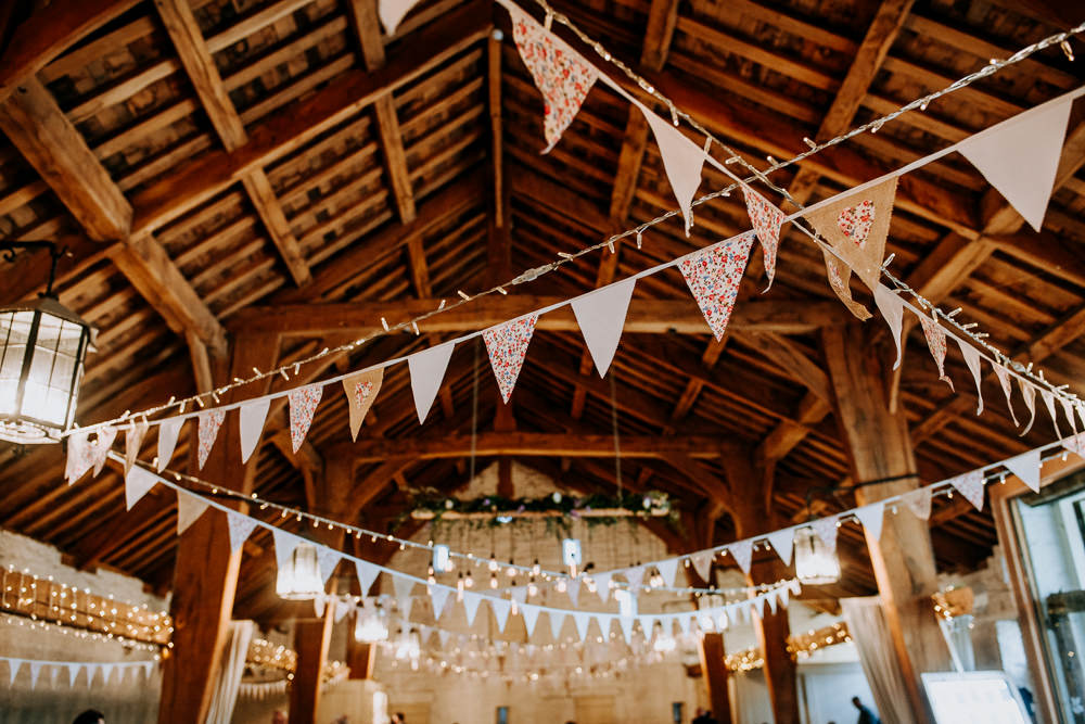 Bunting Fairy Lights East Riddlesden Hall Wedding M and G Photographic