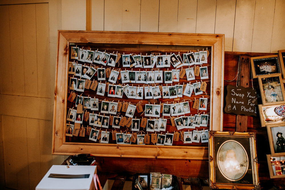 Polaroid Picture Board East Riddlesden Hall Wedding M and G Photographic