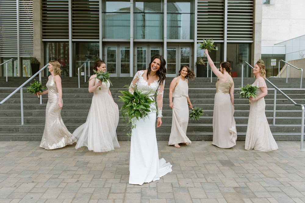 Bridesmaids Bridesmaid Dress Dresses Blush Greenhouse Michigan Wedding Jean Smith Photography