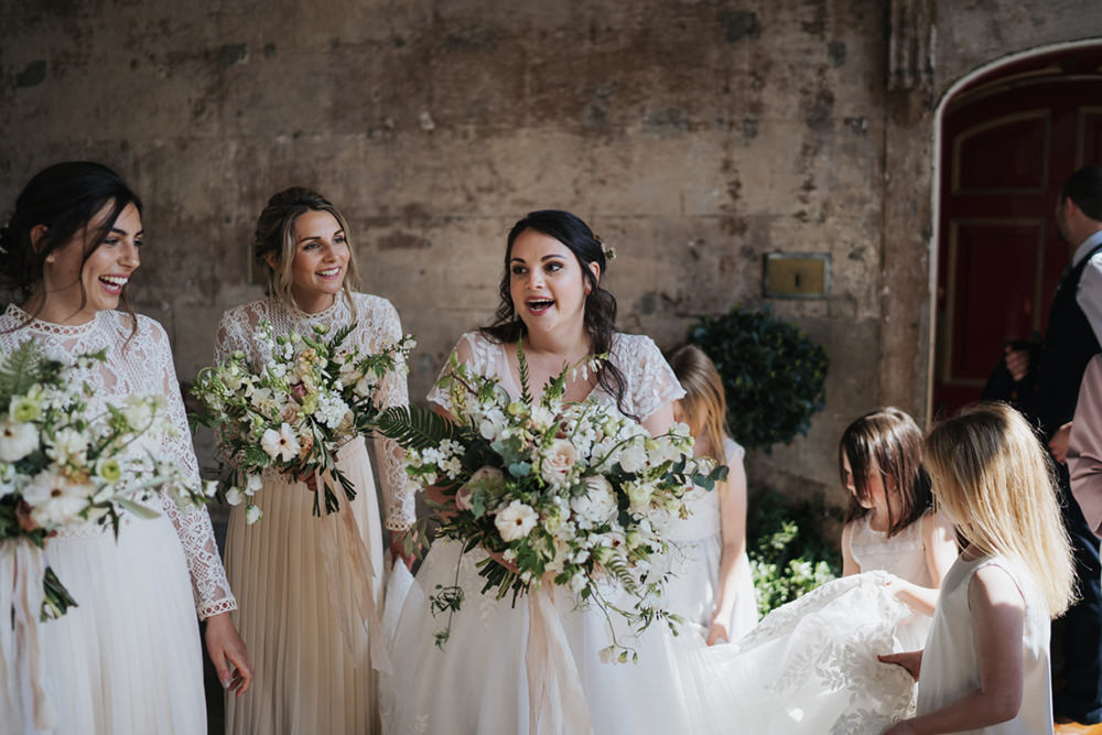 Bouquet Flowers Bride Bridal Wild Natural Dusky Pink Ribbon Peony Stocks Rose Greenery Foliage Greenhouse Wedding Kit Myers Photography