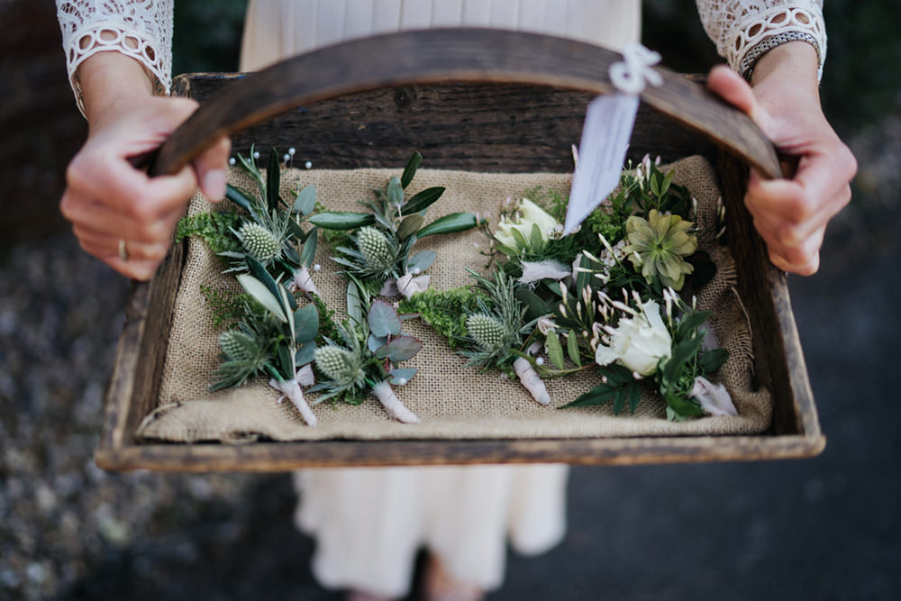 Buttonholes Thistle Greenhouse Wedding Kit Myers Photography