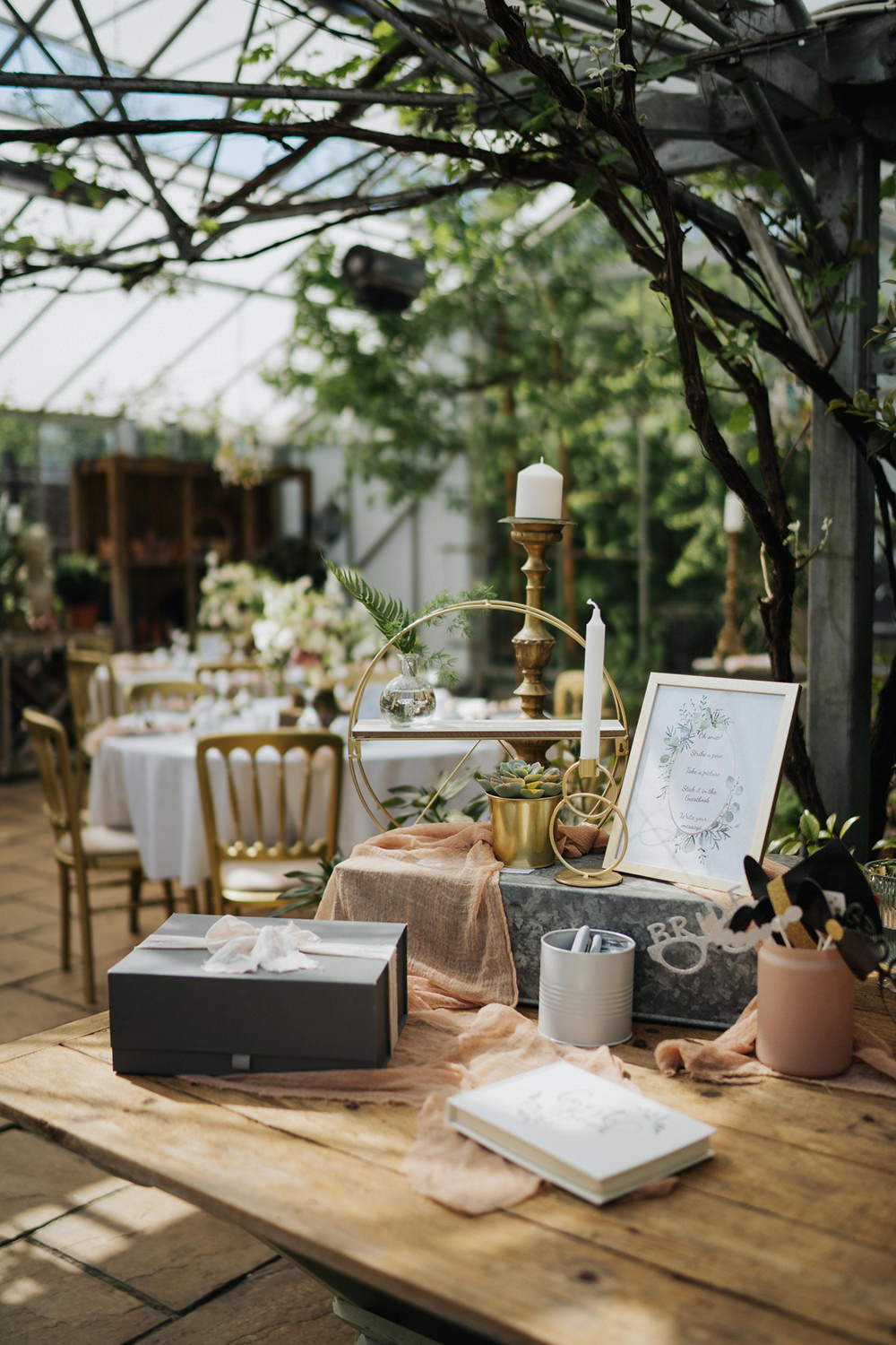 Guest Book Table Decor Greenhouse Wedding Kit Myers Photography