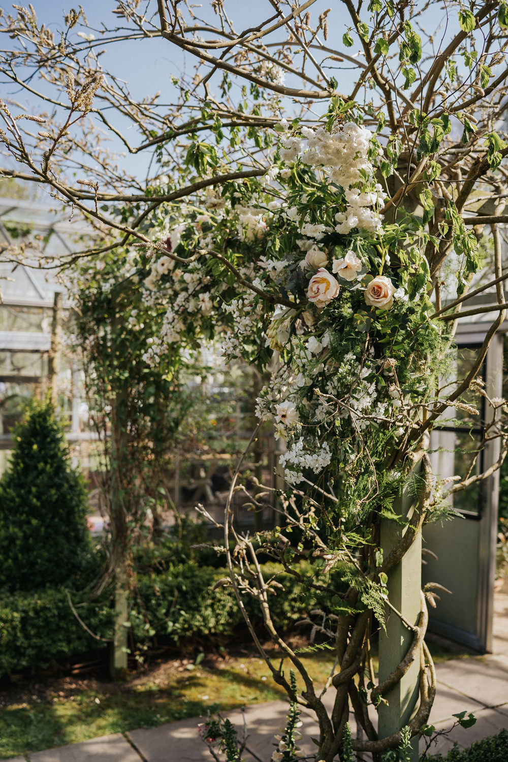 Flower Arch Backdrop Greenery Foliage Blush Pink Greenhouse Wedding Kit Myers Photography