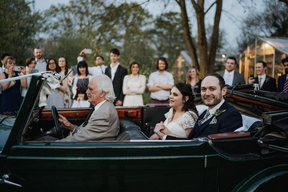 Classic Vintage Car Transport Exit Greenhouse Wedding Kit Myers Photography