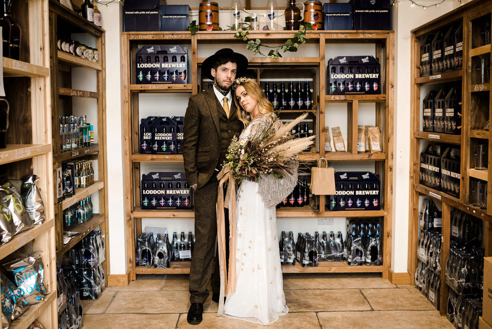 Groom Hat Fedora Indie Wedding Ideas Kat Antos-Lewis Photography
