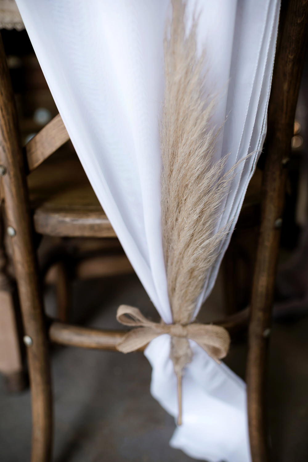 Pampass Grass Chair Back Decor Decoration Chairs Indie Wedding Ideas Kat Antos-Lewis Photography
