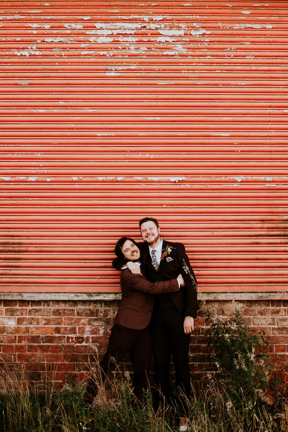 Groom Suit Burgundy Bow Tie Converse Groomsmen North Yorkshire Pub Wedding Shutter Go Click Photography