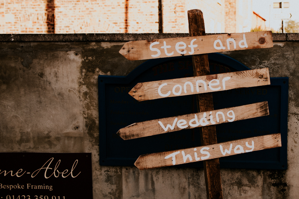 Wooden Signpost Signs Signage North Yorkshire Pub Wedding Shutter Go Click Photography