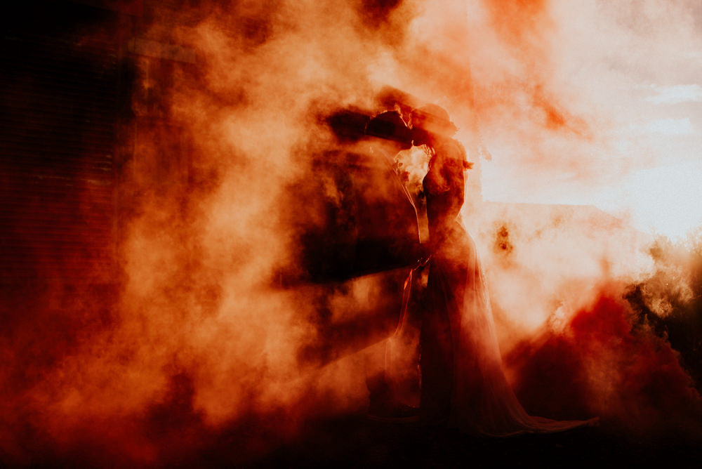 Smoke Bombs North Yorkshire Pub Wedding Shutter Go Click Photography