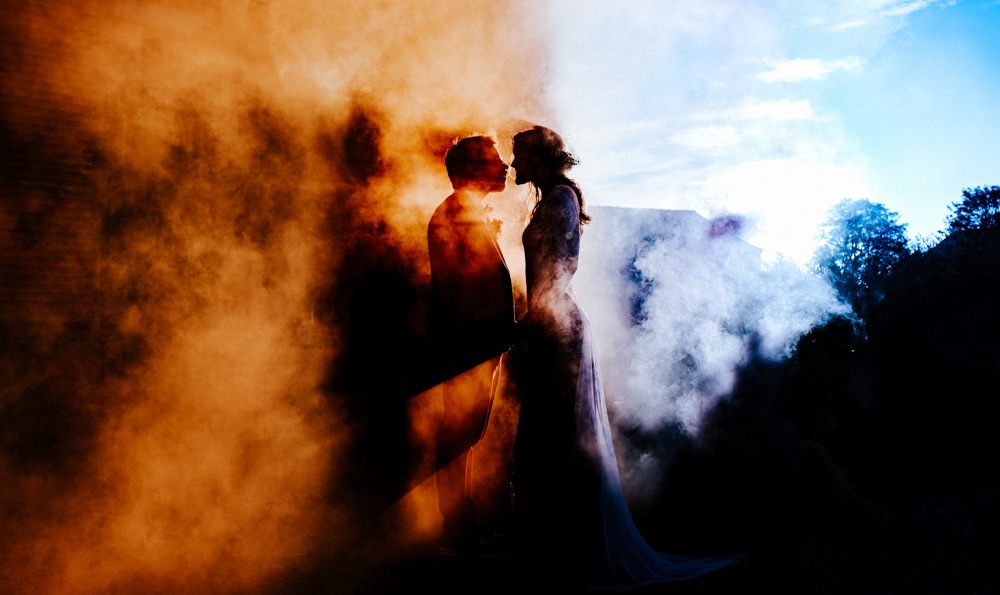 Smoke Bombs North Yorkshire Pub Wedding Shutter Go Click Photography