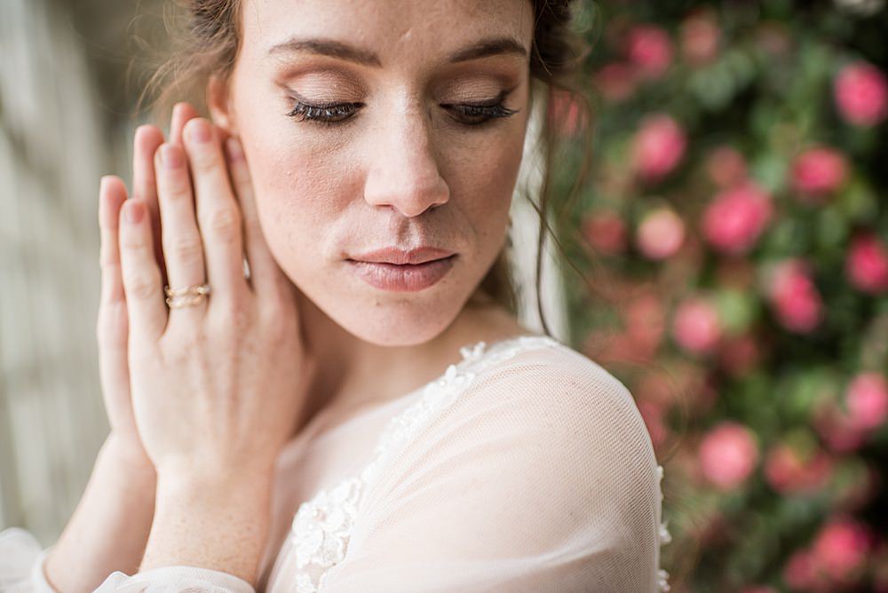 Bride Bridal Make Up Peach Gold Wedding Ideas Jane Beadnell Photography