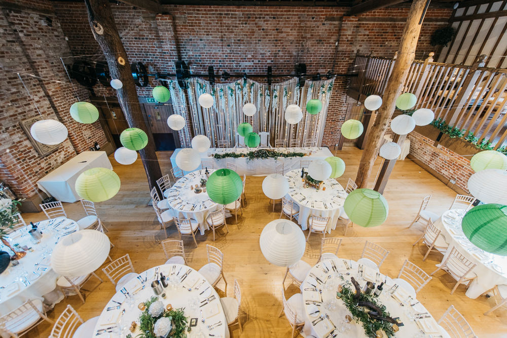 Green Paper Lanterns Quirky Rustic Charm Wedding Justin Bailey Photography
