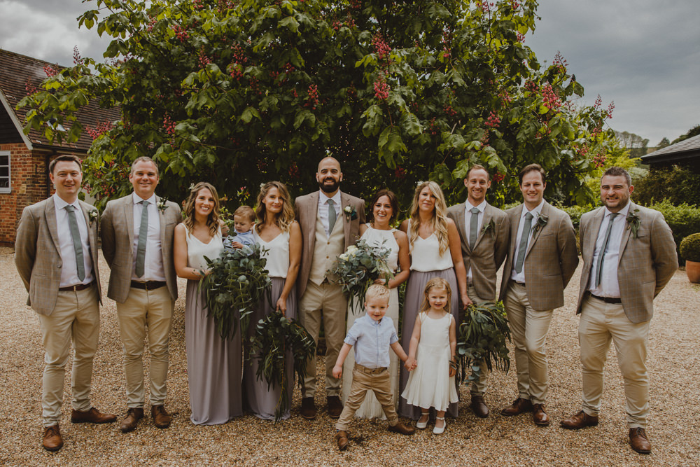 Bride Bridal Separates Fringed Skirt Charlie Brear Halter Neck Top Three Piece Suit Waistcoat Chinos Groom Bridesmaids Blush Skirt Vest Top Rustic Country Barn Wedding Photography34