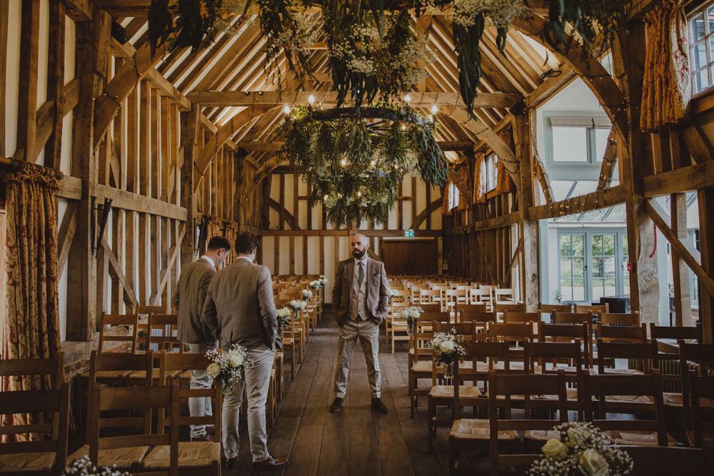 Greenery Foliage Wheel Hoop Hanging Rustic Country Barn Wedding Photography34