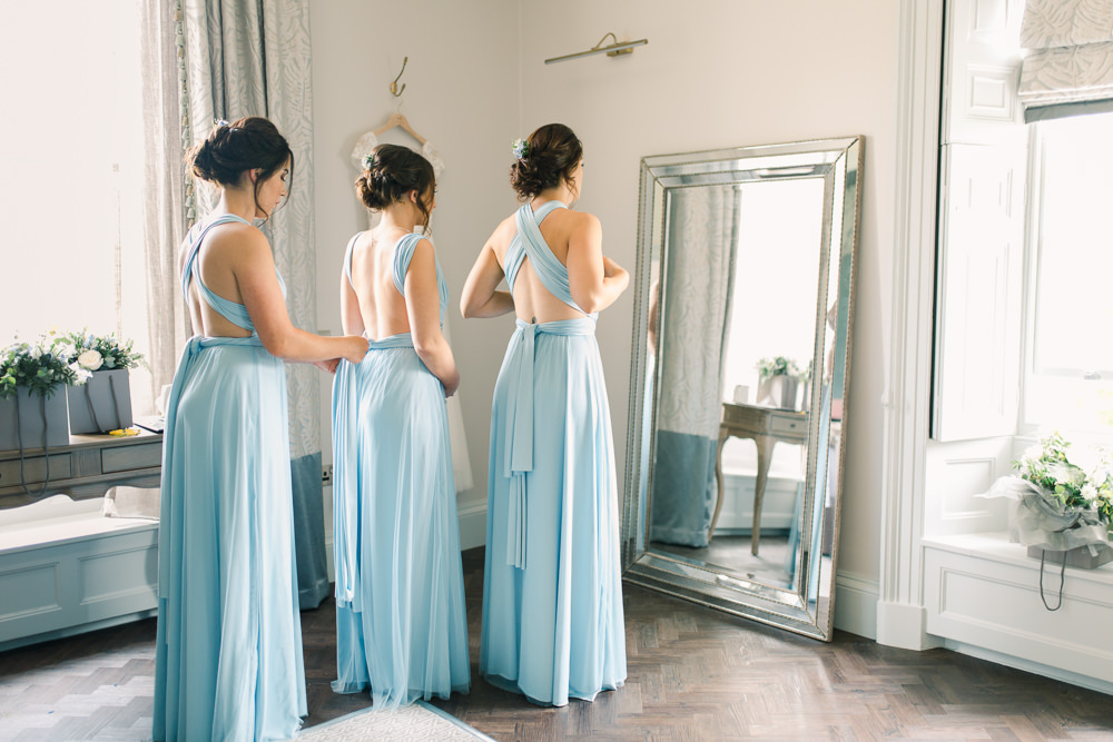 Blue Bridesmaid Dress Bridesmaids Dresses Multiway Saltmarshe Hall Wedding Jessica Davies Photography