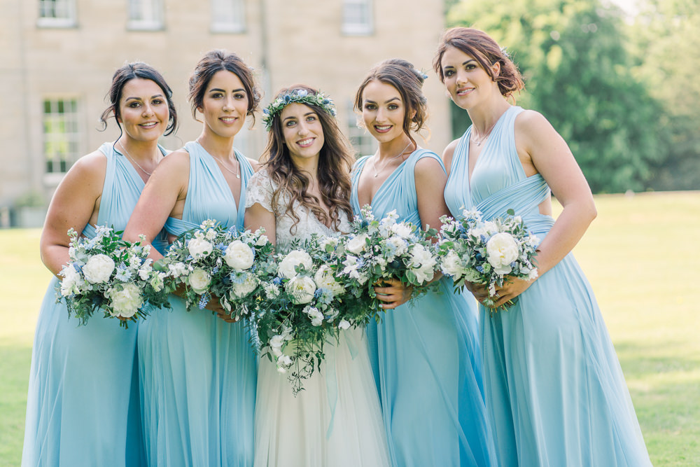 Blue Bridesmaid Dress Bridesmaids Dresses Multiway Saltmarshe Hall Wedding Jessica Davies Photography