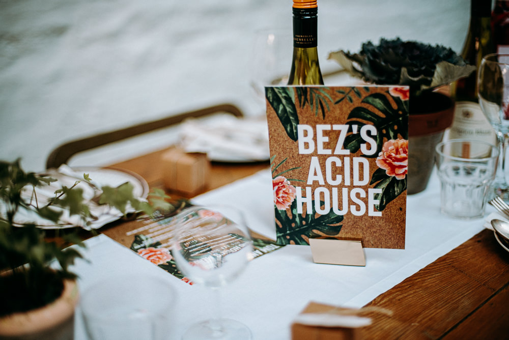 Table Names Music Records Albums Silk Mill Wedding Andrew Brannan Photography