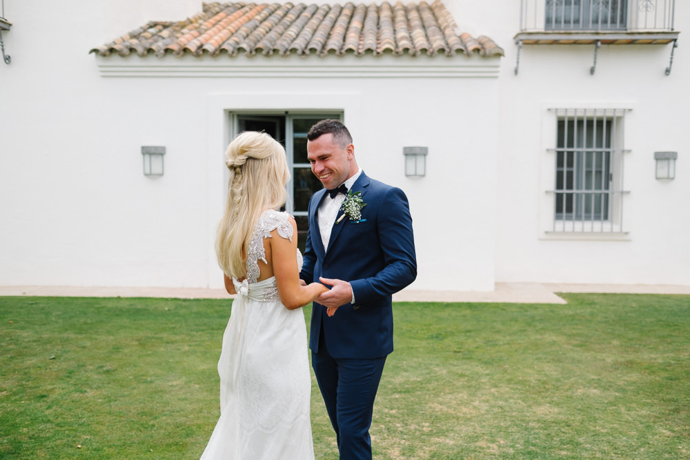 First Look Spain Destination Wedding Jesus Caballero Photography