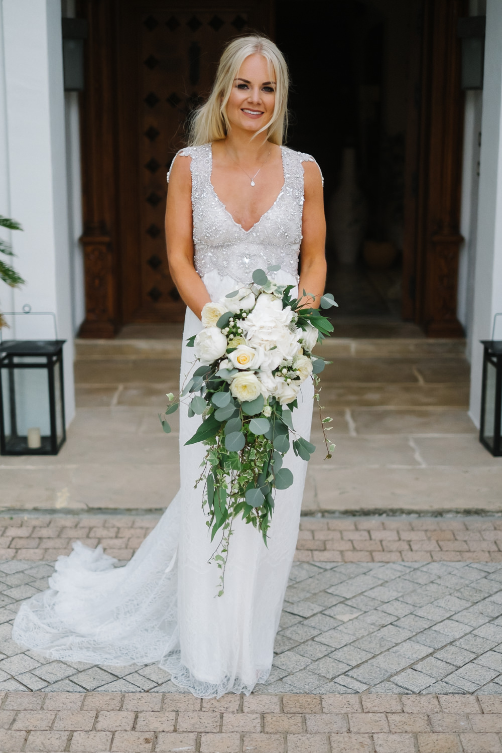 Bride Bridal Dress Gown Anna Campbell Embellished Spain Destination Wedding Jesus Caballero Photography