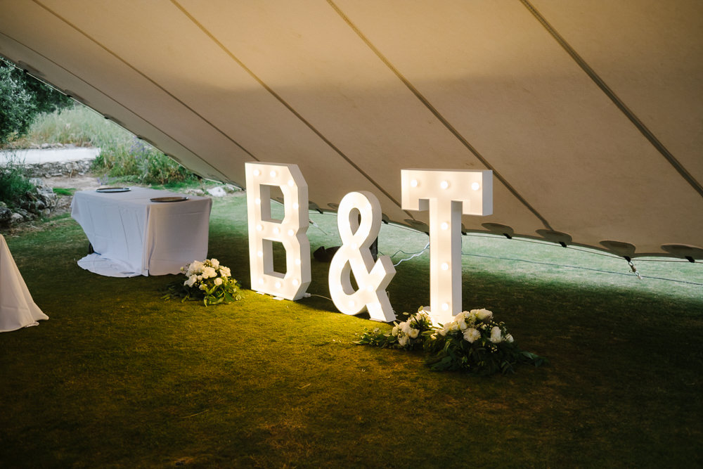 Letter Lights Lighting Spain Destination Wedding Jesus Caballero Photography