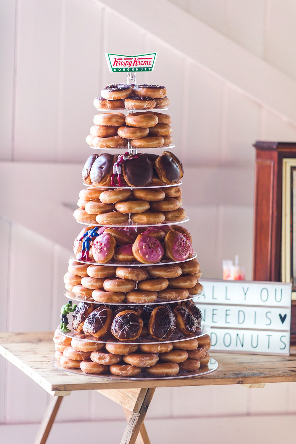Donut Doughnut Cake Tower Trinity Buoy Wharf Wedding Babb Photo