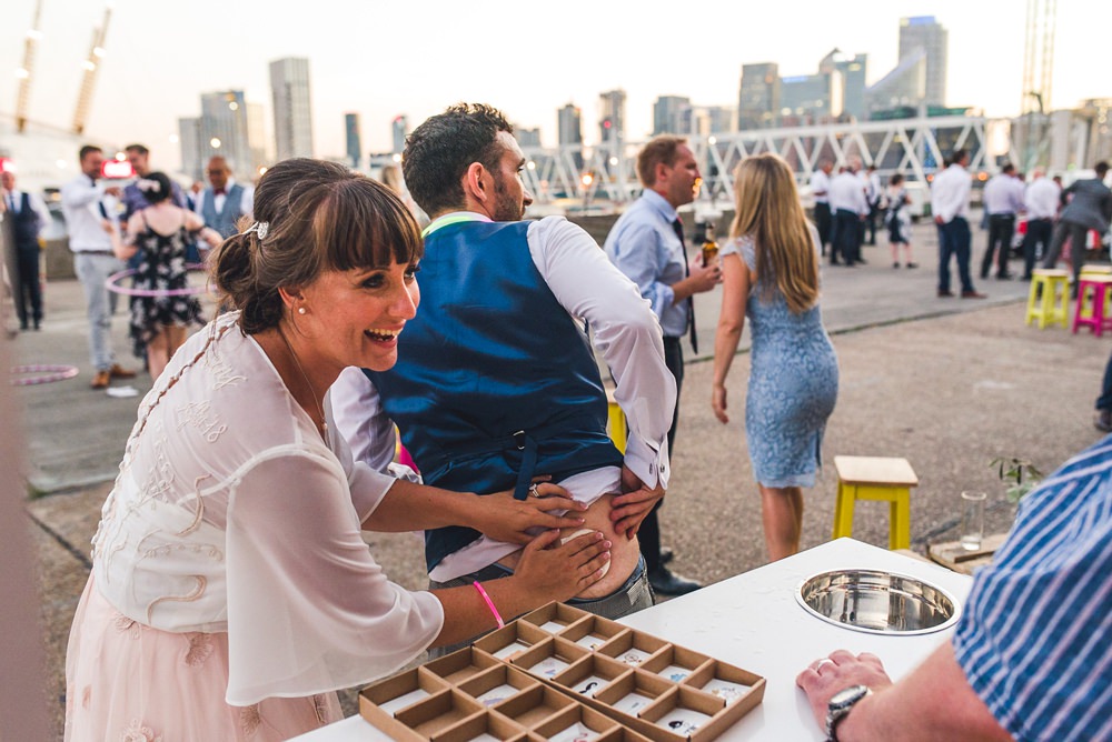 Temporary Tattoo Station Bar Trinity Buoy Wharf Wedding Babb Photo