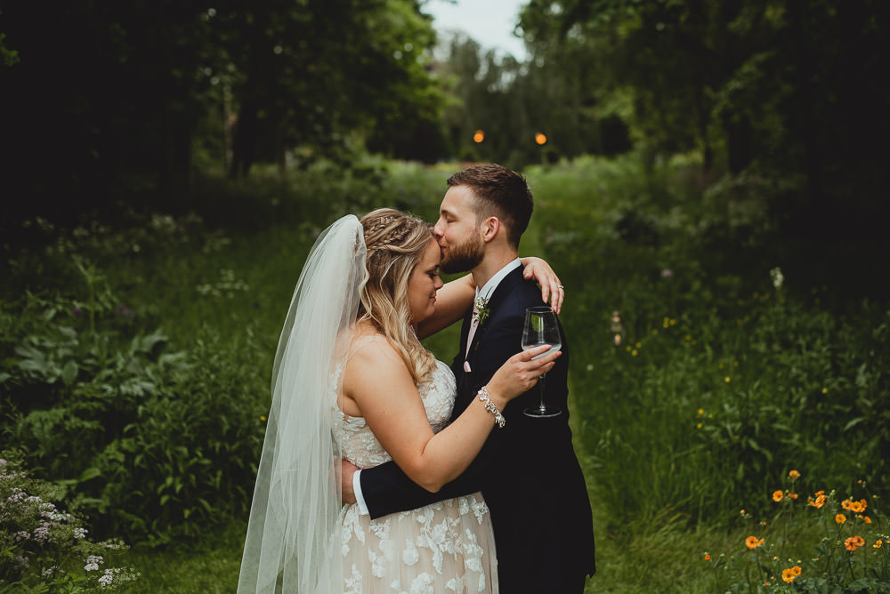 Bride Bridal Dress Gown Ellis Bridal Flower Embellishment Strappy A Line Three Piece Suit GroomWeekend Long Wedding Georgia Rachael Photography