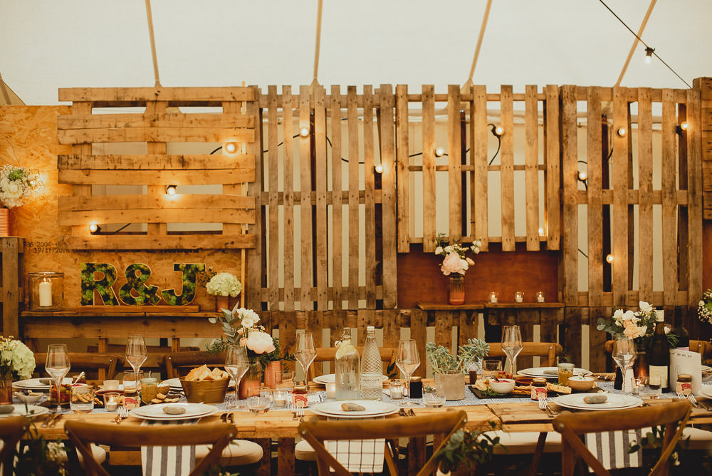 Wooden Pallet Backdrop Sperry Tent Marquee Weekend Long Wedding Georgia Rachael Photography