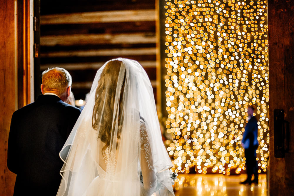 Bride Bridal Hair Curls Waves Veil Wharfedale Grange Wedding Hayley Baxter Photography