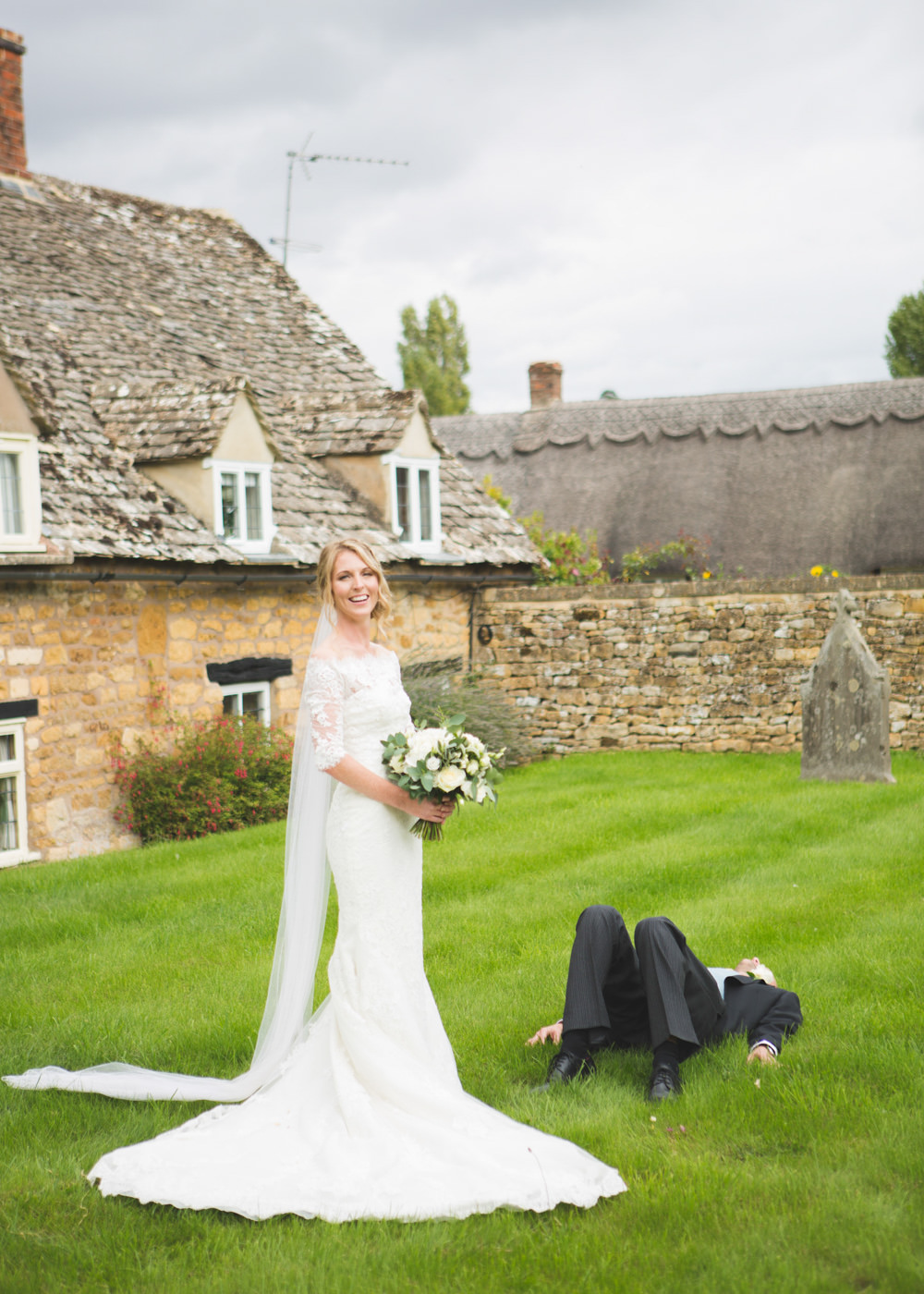 Bride Bridal Dress Gown Lace Sleeves Bardot Off Shoulder Pronovias Fit Flare Veil Airbnb Wedding Pickavance Weddings