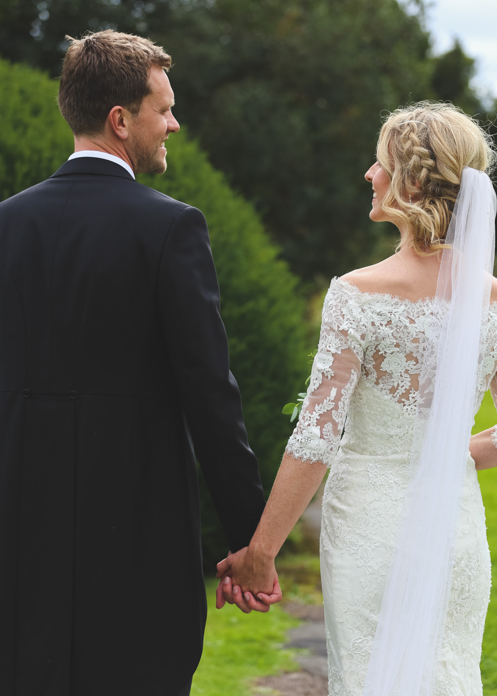 Bride Bridal Hair Style Up Do Plait Braid Veil Airbnb Wedding Pickavance Weddings
