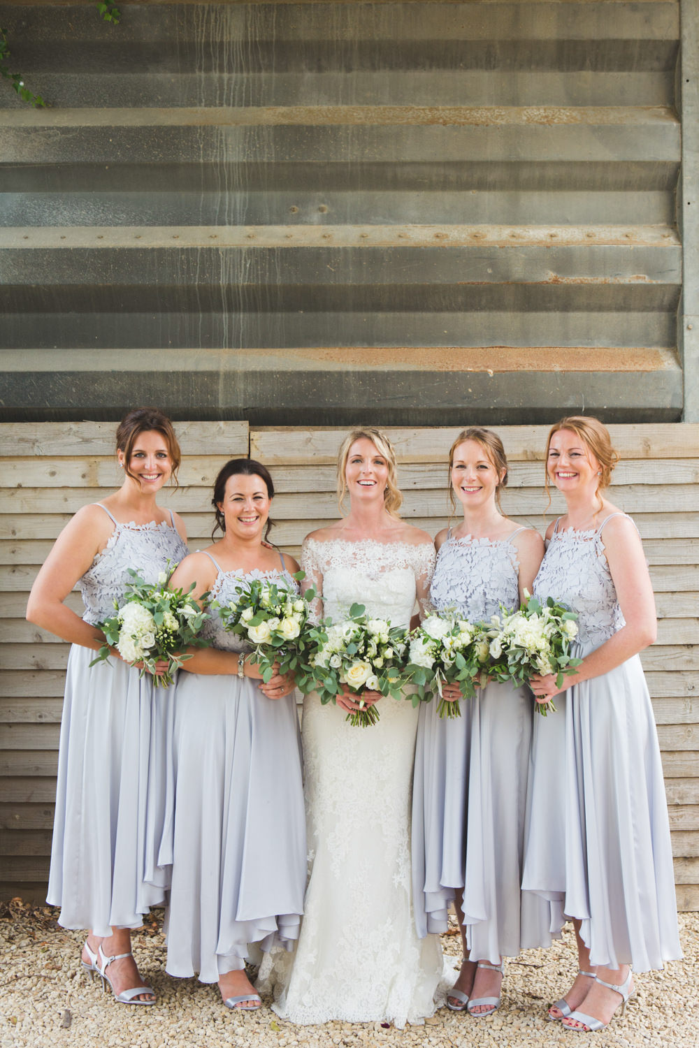 Bridesmaids Bridesmaid Dress Dresses Grey Lace Midi Airbnb Wedding Pickavance Weddings
