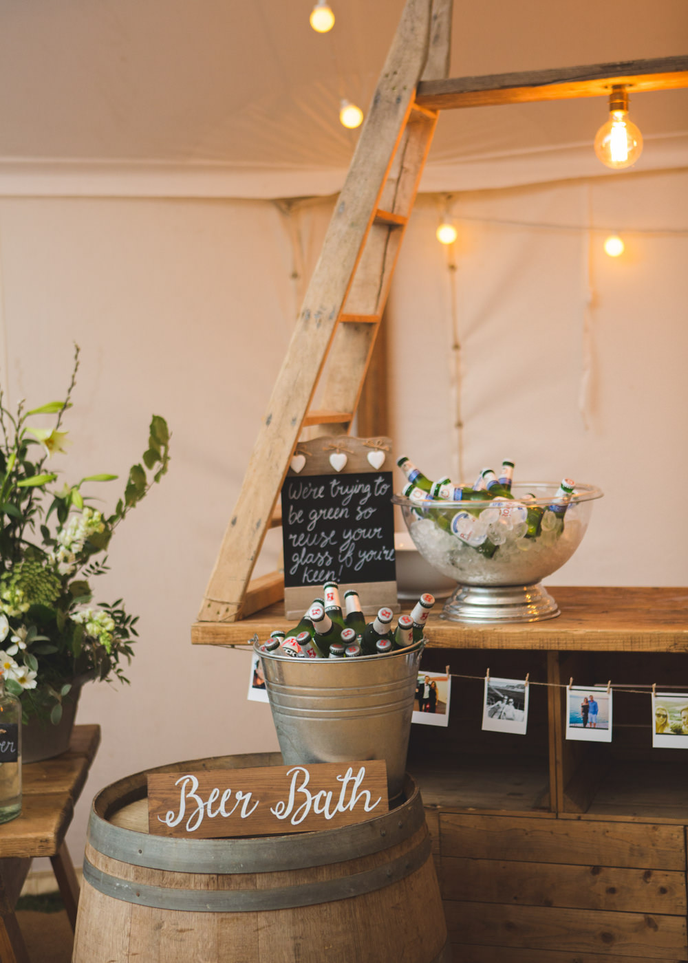Booze Bath Bar Stand Station Drinks Beer Airbnb Wedding Pickavance Weddings
