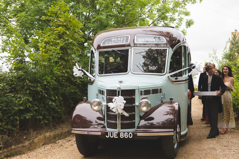 Vintage Bus Transport Airbnb Wedding Pickavance Weddings
