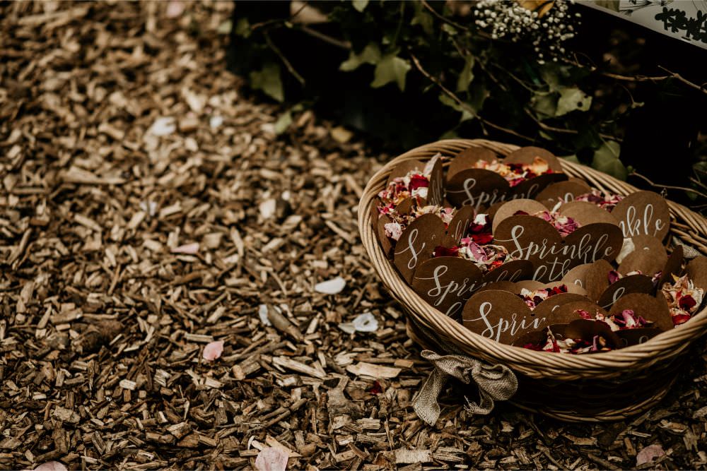Confetti Cones Basket Arnos Vale Wedding Chloe Mary Photography