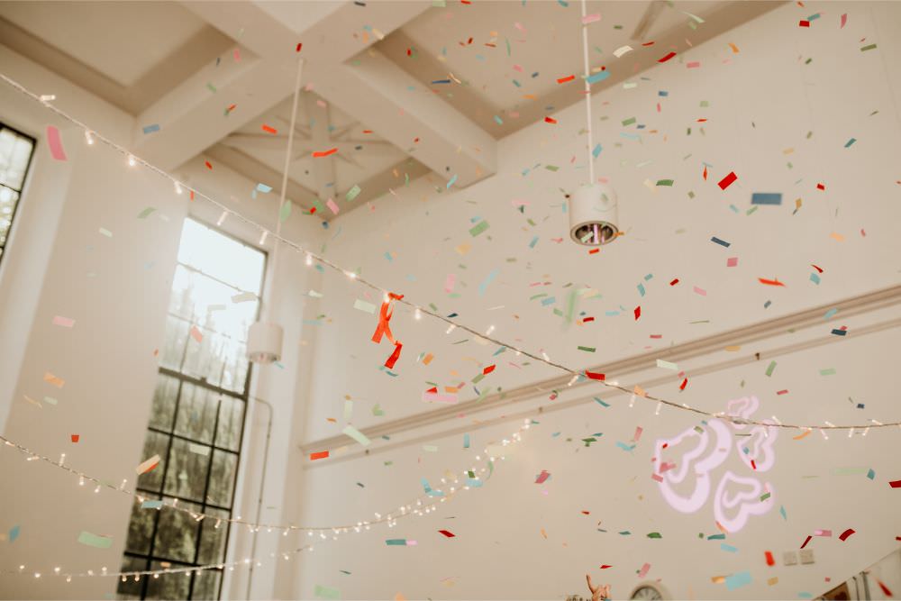 Confetti Cannon Dancefloor Arnos Vale Wedding Chloe Mary Photography