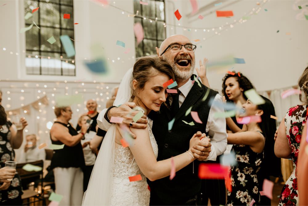 Confetti Cannon Dancefloor Arnos Vale Wedding Chloe Mary Photography