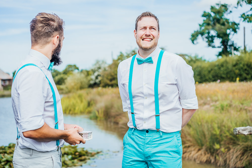 Groom Bow Tie Braces Trousers Mint Green Big Top Wedding Anna Pumer Photography