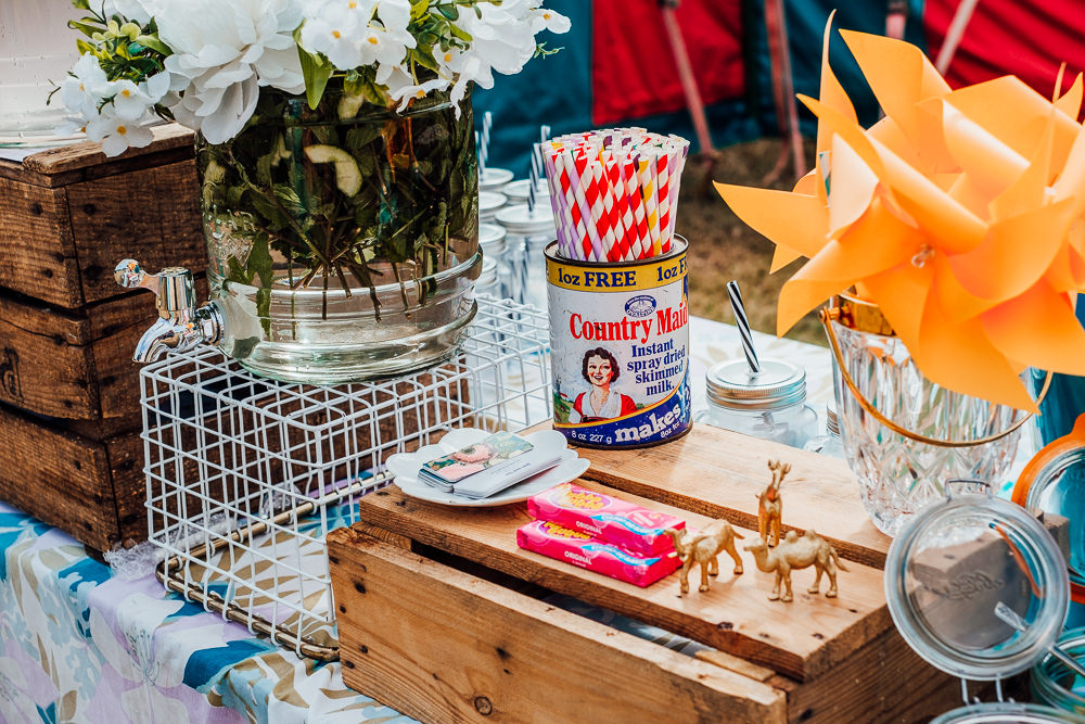 Lemonade Bar Drinks Stand Big Top Wedding Anna Pumer Photography