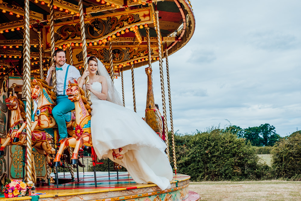 Funfair Carousel Fairground Ride Big Top Wedding Anna Pumer Photography