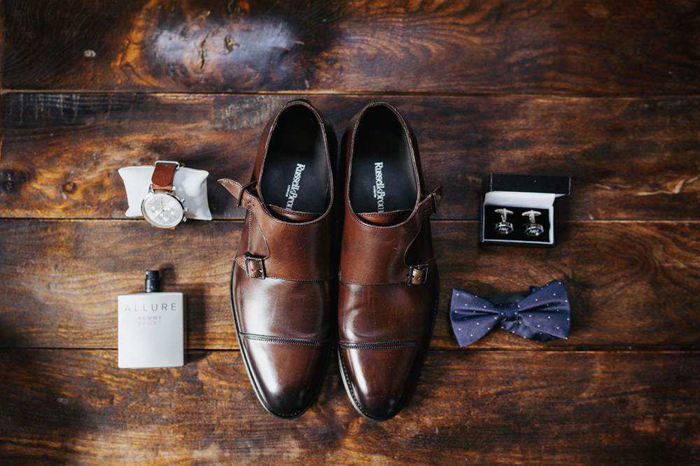 Groom Accessories Shoes Bow Tie Cufflinks Boho Country Wedding Kit Myers Photography