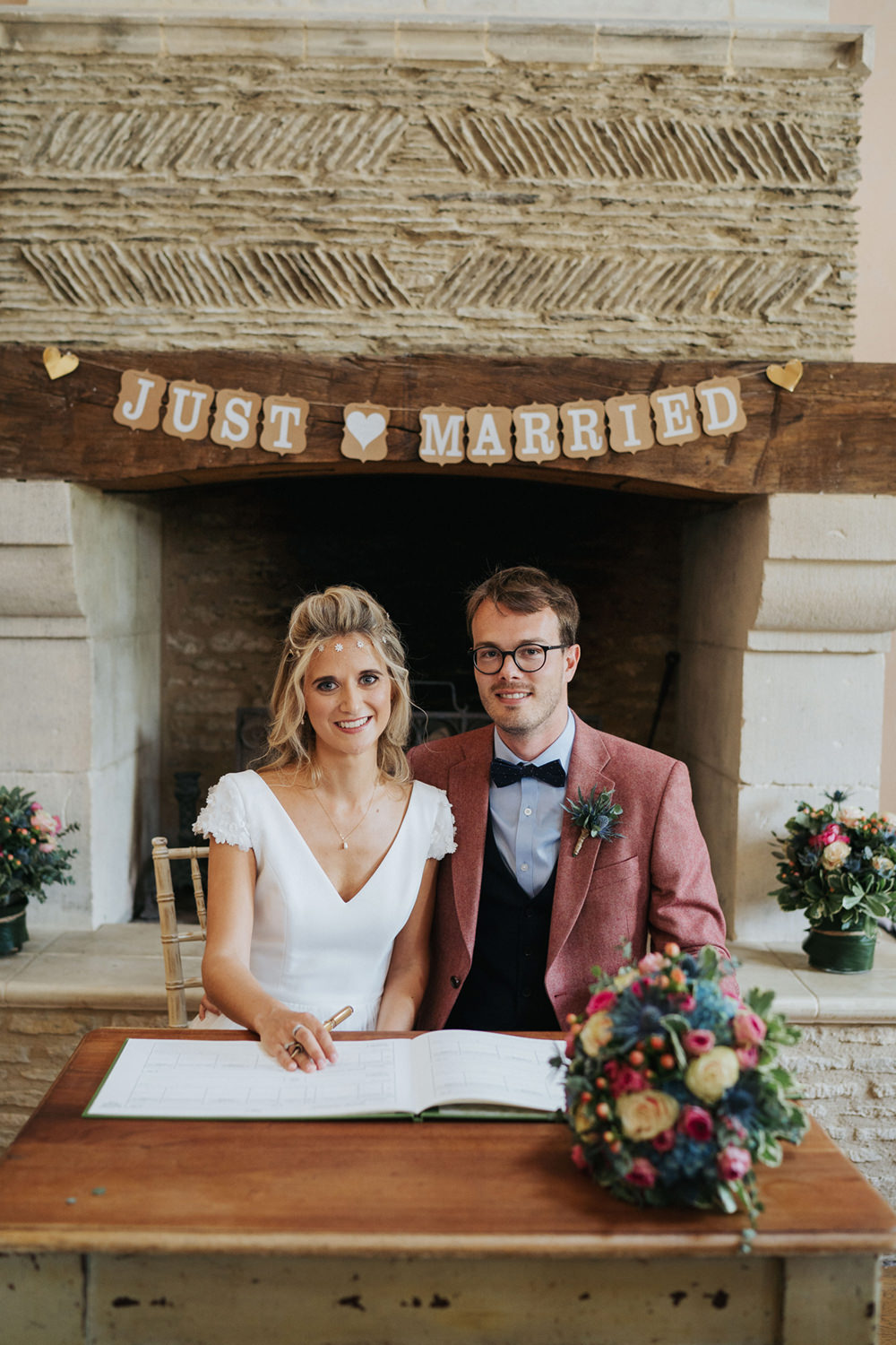Ceremony Table Signing Register Fireplace Barn Boho Country Wedding Kit Myers Photography