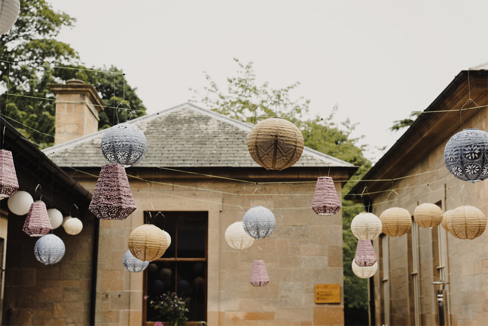 Hanging Lanterns Decor Decoration Lampshades Cambo Estate Wedding Anna Urban Wedding Photography