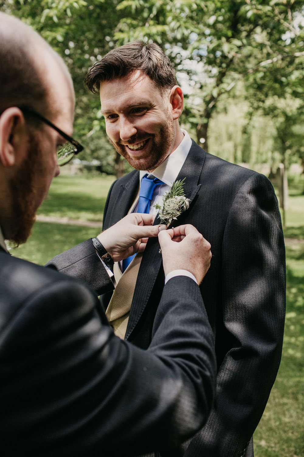 Groom Suit Traditional Tails Buttonhole Celeste Marquee Wedding Sarah Longworth Photography