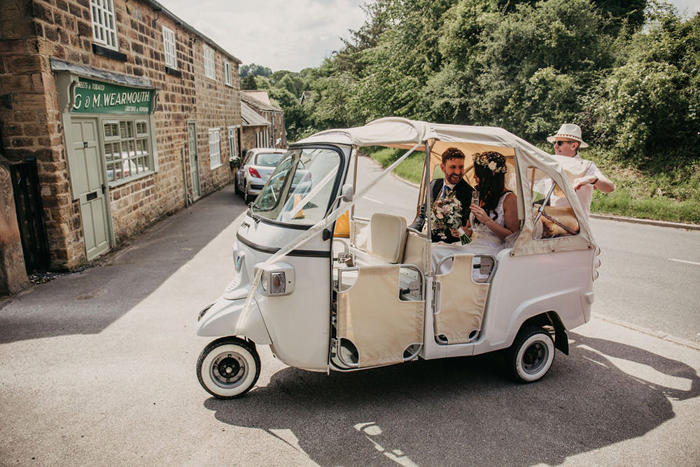Tuk Tuk Transport Car Celeste Marquee Wedding Sarah Longworth Photography