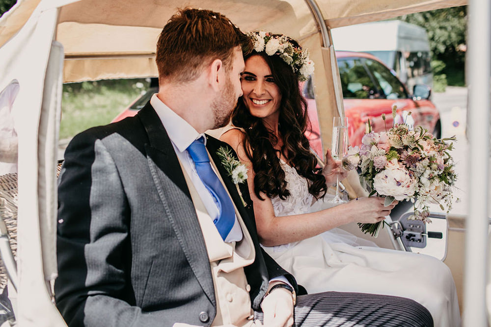 Tuk Tuk Transport Car Celeste Marquee Wedding Sarah Longworth Photography